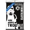 imageTrends International Star Wars Saga  Stormtrooper Trouble Wall Poster 34L x 224W Premium Unframed VersionPremium Print and Black Hanger Bundle