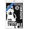 imageTrends International Star Wars Saga  Stormtrooper Trouble Wall Poster 34L x 224W Premium Unframed VersionPremium Print and White Hanger Bundle