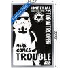 imageTrends International Star Wars Saga  Stormtrooper Trouble Wall Poster 34L x 224W Premium Unframed VersionSilver Framed Version