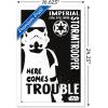 imageTrends International Star Wars Saga  Stormtrooper Trouble Wall Poster 34L x 224W Premium Unframed VersionWhite Framed Version