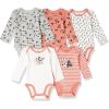 imageAmazon Essentials Disney  Marvel  Star Wars Unisex Babies LongSleeve Bodysuits Pack of 5Mickey Expressions