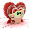 imageLovepop Valentines Day Card for Her Him  3D Star Wars Greeting PopUp Cards  BB8 Mine  5quot x 7quot  Blank Notecard ampamp Envelope IncludedGrogu This is The Way
