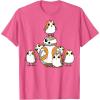 imageStar Wars Porgs Having Fun With BB8 Portrait TShirtPink Heather
