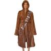 imageUkonic Star Wars Chewbacca Hooded Bathrobe for MenWomen  Soft Plush Spa Robe for Adults  Lightweight Fleece Shower Robe With Belted Tie  One Size Fits Most Adults