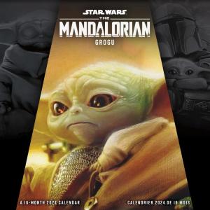 image2024 Star Wars The Mandalorian  The Child Mini Wall Calendar Bilingual French English and French Edition