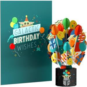 imageLovepop Star Wars Darth Vader Birthday Cake PopUp Card Funny Birthday Card for Men Dad Card Darth Vader Birthday Card 40th Birthday Card 5 X 7Star Wars The Mandalorian Galactic Birthday Wishes Card with Mini Bouquet