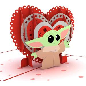 imageLovepop Valentines Day Card for Her Him  3D Star Wars Greeting PopUp Cards  BB8 Mine  5quot x 7quot  Blank Notecard ampamp Envelope IncludedGrogu This is The Way