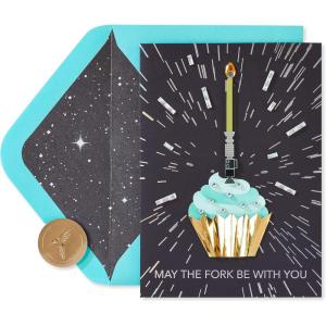imagePapyrus Funny Star Wars Birthday Card Wookie for Happy BirthdayLightsaber Cupcake
