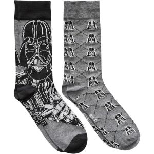 imageSTAR WARS Darth Vader Argyle Mens Crew Socks 2 Pair Pack Shoe Size 612Multi