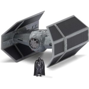 imageSTAR WARS Micro Galaxy Squadron Starfighter Class Darth VaderS TIE Advanced  5Inch Vehicle with 1Inch Micro FigureBlack