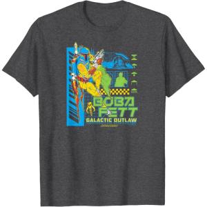 imageStar Wars  Boba Fett Dark Digital TShirtDark Heather Grey