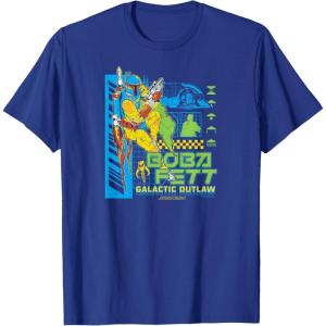 imageStar Wars  Boba Fett Dark Digital TShirtRoyal Blue