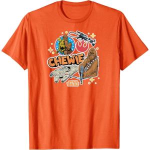 imageStar Wars  Chewbacca Stickers TShirtOrange
