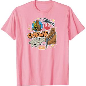 imageStar Wars  Chewbacca Stickers TShirtPink