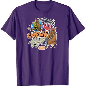 imageStar Wars  Chewbacca Stickers TShirtPurple