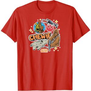 imageStar Wars  Chewbacca Stickers TShirtRed