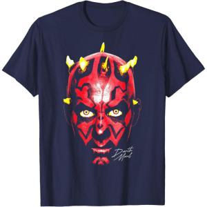 imageStar Wars  Darth Maul Face TShirtNavy Blue