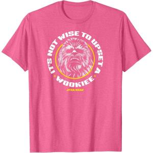 imageStar Wars  Its Not Wise To Upset A Wookie TShirtPink Heather