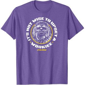 imageStar Wars  Its Not Wise To Upset A Wookie TShirtPurple Heather