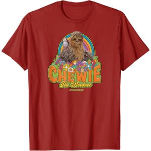 imageStar Wars  Retro Chewbacca TShirtCranberry Red