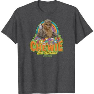 imageStar Wars  Retro Chewbacca TShirtDark Heather Grey