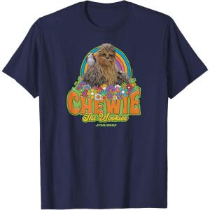 imageStar Wars  Retro Chewbacca TShirtNavy Blue