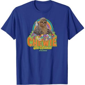 imageStar Wars  Retro Chewbacca TShirtRoyal Blue
