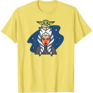 imageStar Wars Ahsoka Tano and Grogu The Mandalorian Night Cute TShirtLemon Yellow
