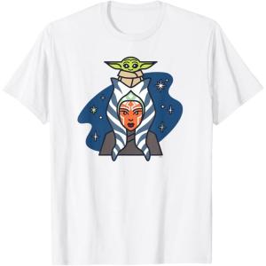 imageStar Wars Ahsoka Tano and Grogu The Mandalorian Night Cute TShirtWhite