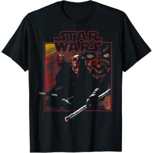 imageStar Wars Darth Maul Classic Movie Square Portrait TShirtBlack