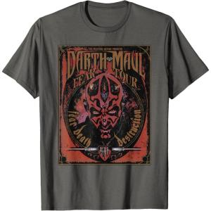 imageStar Wars Darth Maul Fear Tour Band TShirtAsphalt Grey