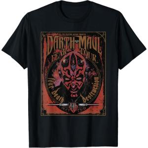 imageStar Wars Darth Maul Fear Tour Band TShirtBlack