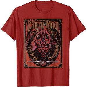 imageStar Wars Darth Maul Fear Tour Band TShirtCranberry Red