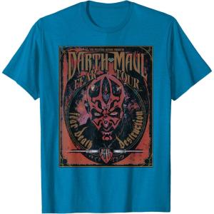 imageStar Wars Darth Maul Fear Tour Band TShirtSapphire Blue