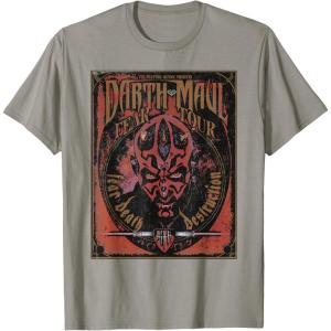 imageStar Wars Darth Maul Fear Tour Band TShirtSlate Grey