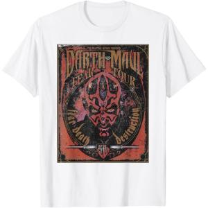imageStar Wars Darth Maul Fear Tour Band TShirtWhite