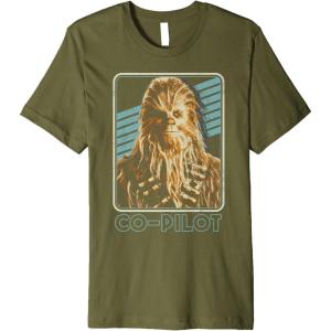 imageStar Wars Han Solo Movie Chewie CoPilot Premium TShirt Premium TShirtOlive Green
