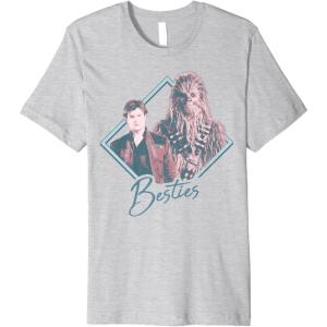 imageStar Wars Han Solo Movie Chewie Duo Besties Premium TShirt Premium TShirtHeather Grey