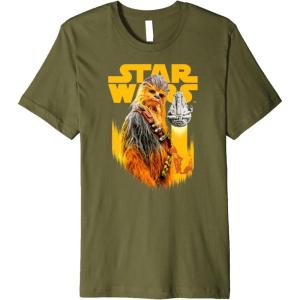 imageStar Wars Han Solo Movie Chewie Grungy Intro Premium TShirt Premium TShirtOlive Green