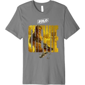 imageStar Wars Han Solo Movie Chewie Letter Drop Premium TShirt Premium TShirtSlate Grey