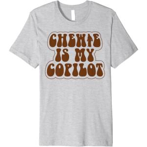 imageStar Wars Han Solo Movie Chewie My Copilot Premium TShirt Premium TShirtHeather Grey