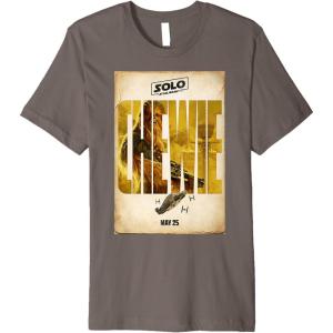 imageStar Wars Han Solo Movie Chewie Release Date Premium TShirt Premium TShirtAsphalt Grey