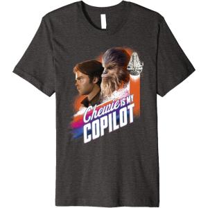 imageStar Wars Han Solo Movie Copilot Color Pop Premium TShirt Premium TShirtDark Heather Grey