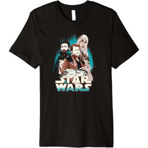 imageStar Wars Han Solo Movie The Hero Trio Intro Premium TShirt Premium TShirtBlack