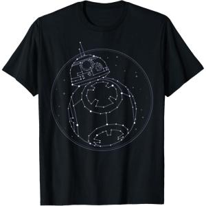 imageStar Wars The Rise of Skywalker BB8 Starry Constellation TShirtBlack