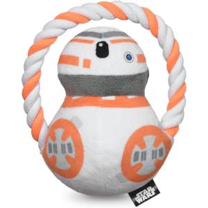 imageStar Wars for Pets BB8 Plush Squeaky Ball for Dogs Toy for Dogs  Soft Fabric Squeaky Ball Dog Toys Dog Chew Toys Gifts for Fans 4 Inch FF19189BB8 Rope Head