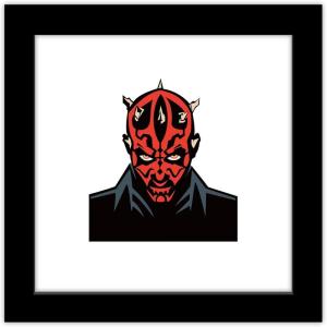 imageTrends International Gallery Pops Star Wars The Phantom Menace  Darth Maul Portrait Wall Art 12quot x 12quot Gallery Pops Wall Art Black Framed VersionBlack Framed Version