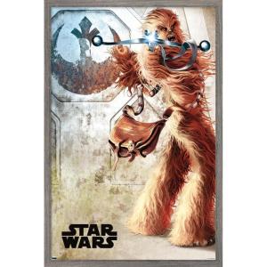 imageTrends International Star Wars A New Hope  Chewy Wall Poster 34L x 224W Premium Unframed VersionBarnwood Framed Version