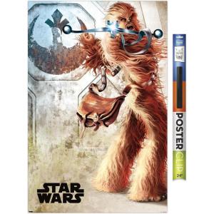 imageTrends International Star Wars A New Hope  Chewy Wall Poster 34L x 224W Premium Unframed VersionPremium Poster  Clip Bundle