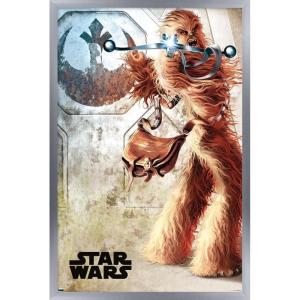 imageTrends International Star Wars A New Hope  Chewy Wall Poster 34L x 224W Premium Unframed VersionSilver Framed Version